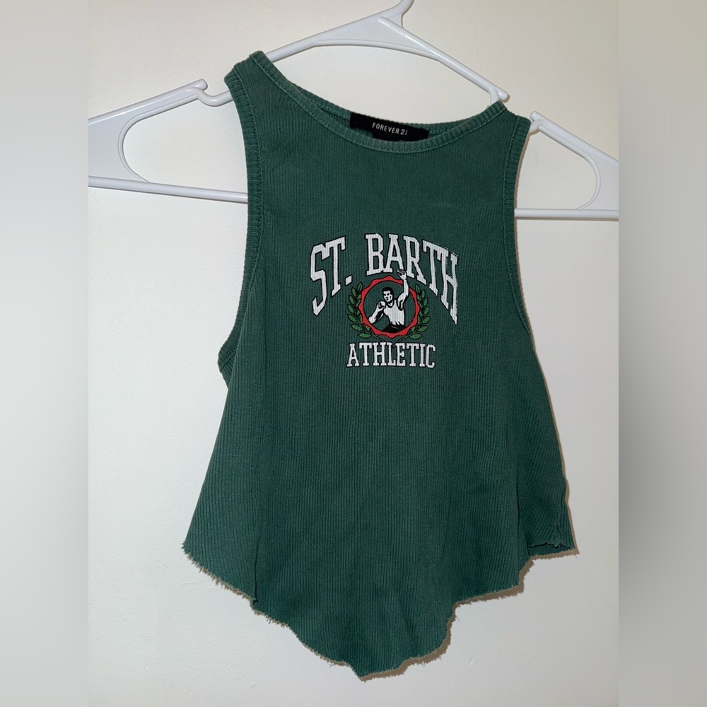 forever 21 st. barth graphic tank top NWT